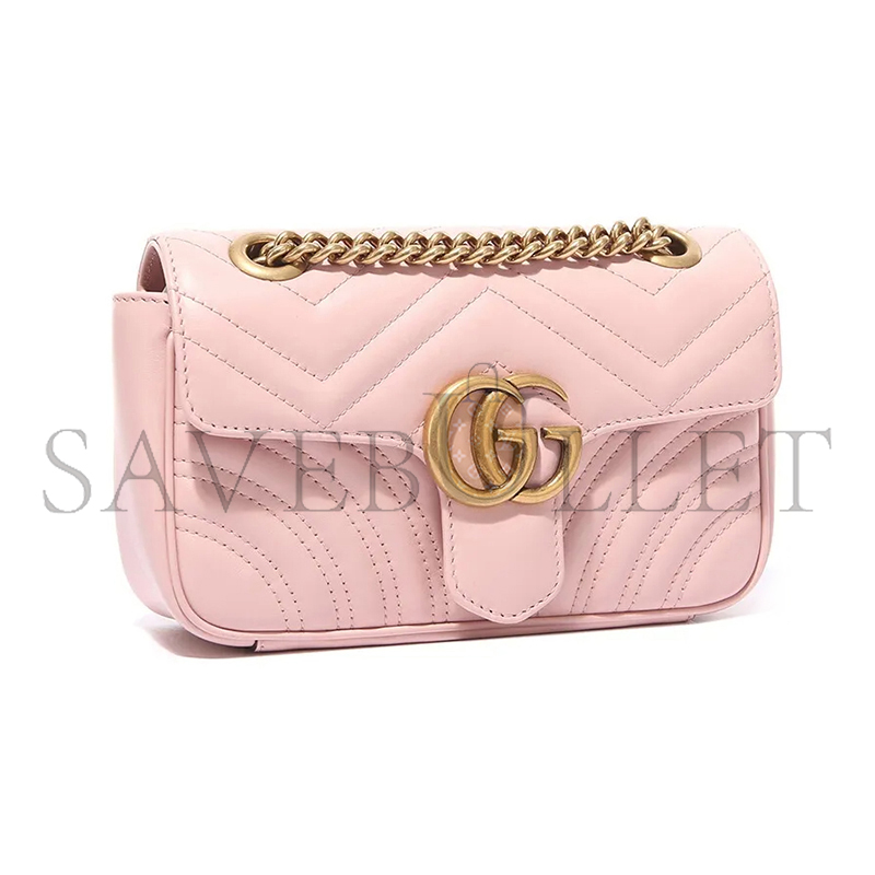 GUCCI GG MARMONT MATELASSÉ MINI BAG 446744 (23*14*6cm)